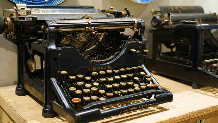 Old style typewriter